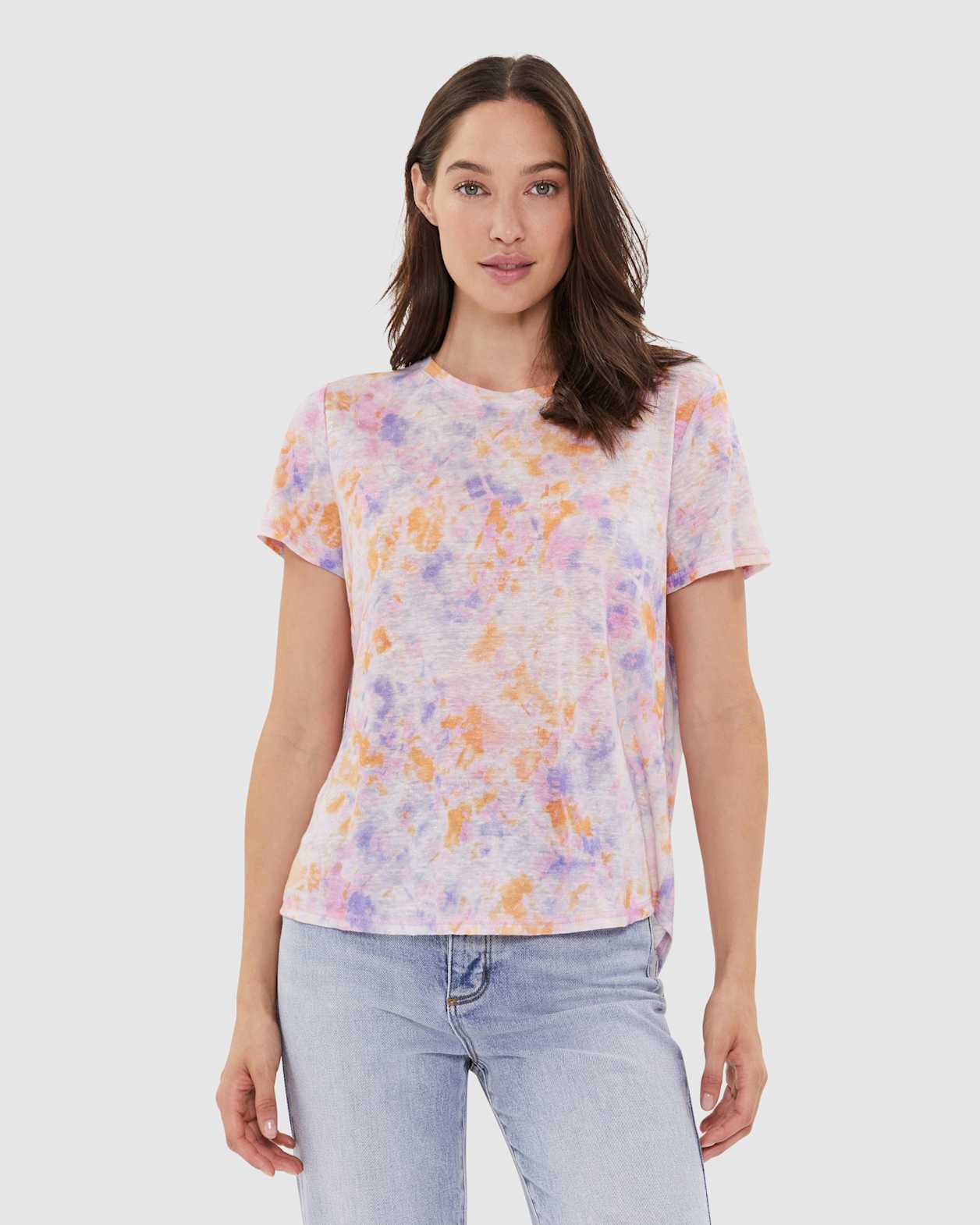 Ava Pink Marble Tee test 31 in PINK MULTI