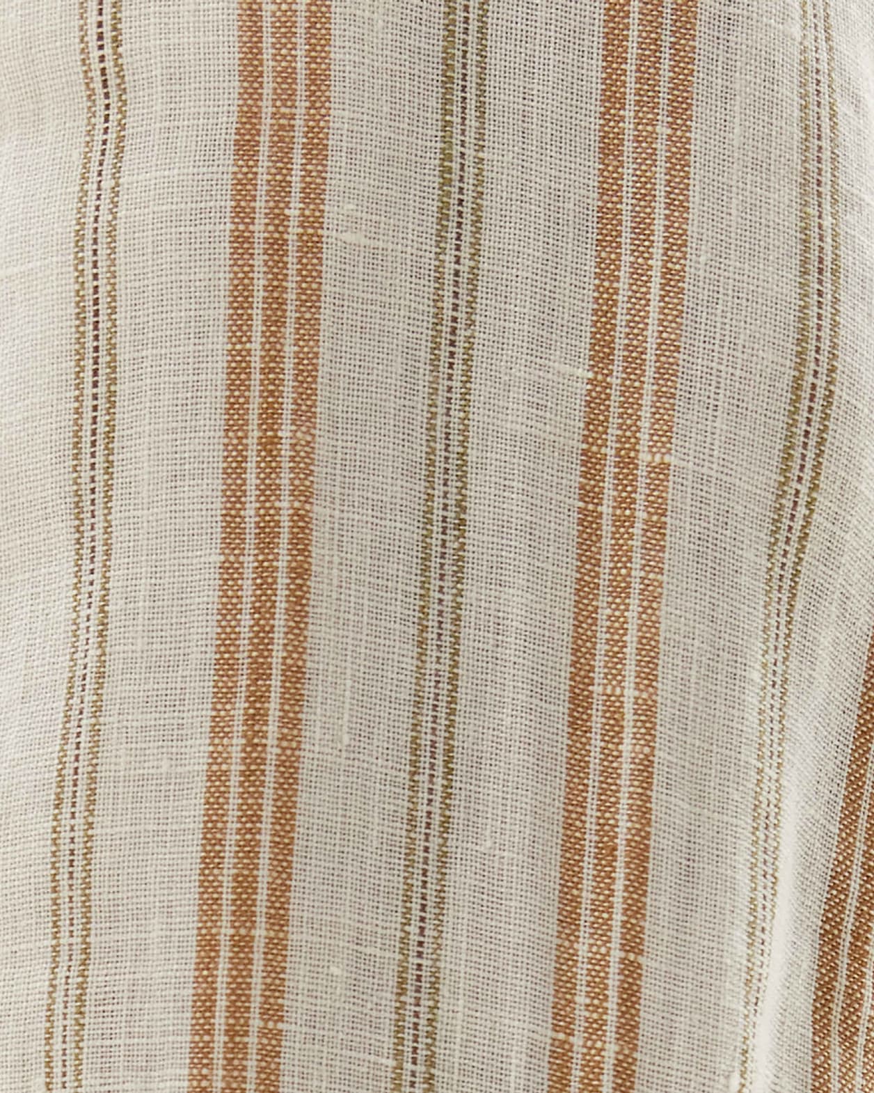 Classic Stripe Linen Shirt in ECRU