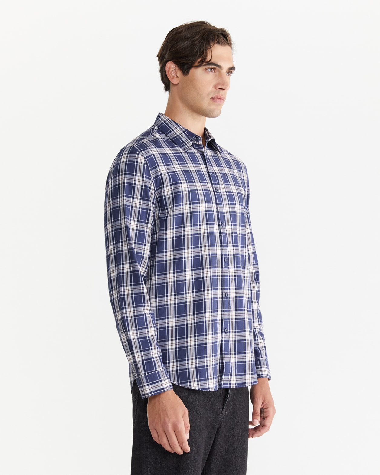 Organic Cotton Check Long Sleeve Shirt | JAG