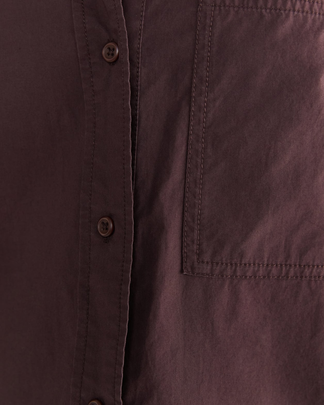 Organic Cotton Relaxed Shirt in CHOCOLATE
