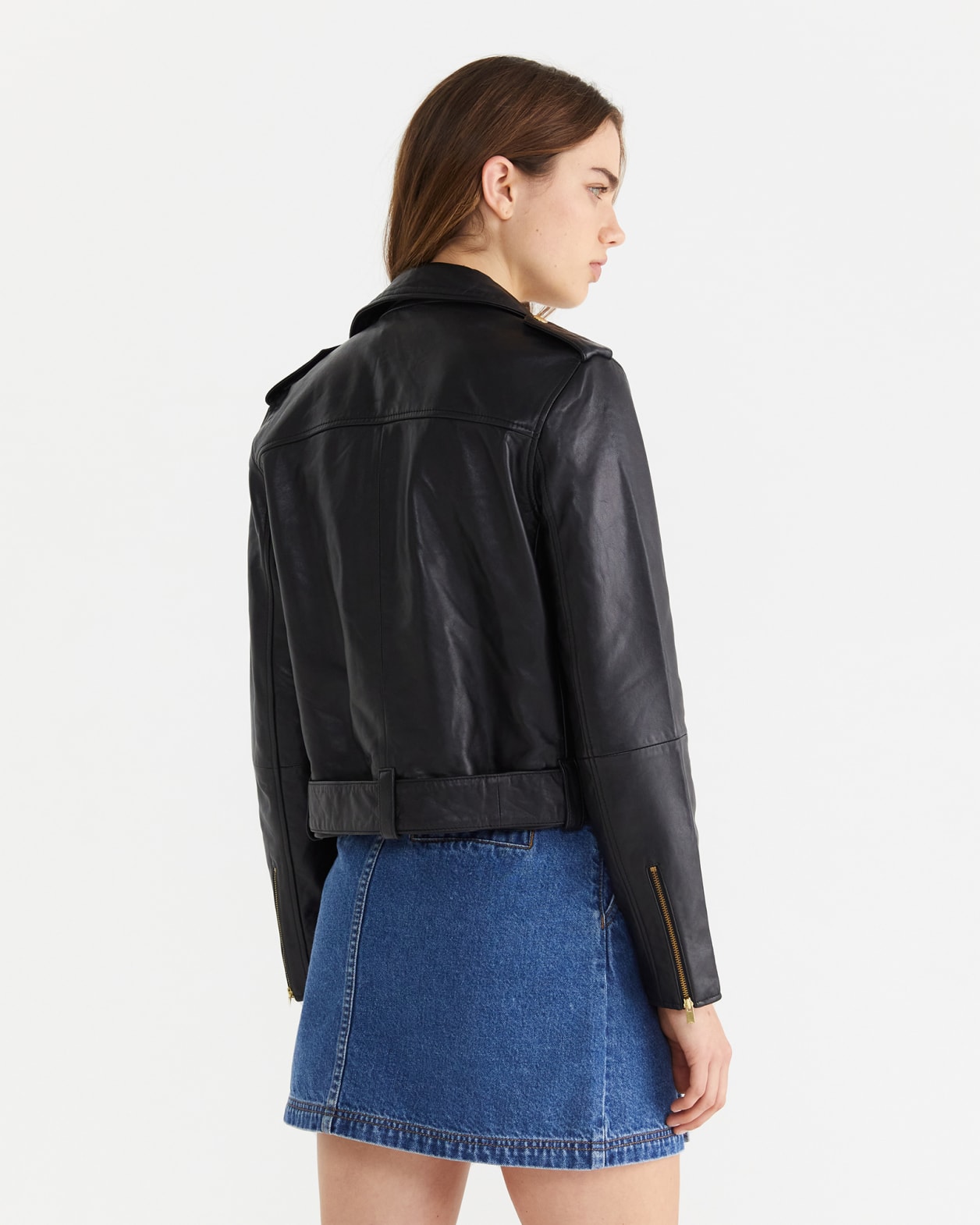 Quintana Leather Jacket in BLACK