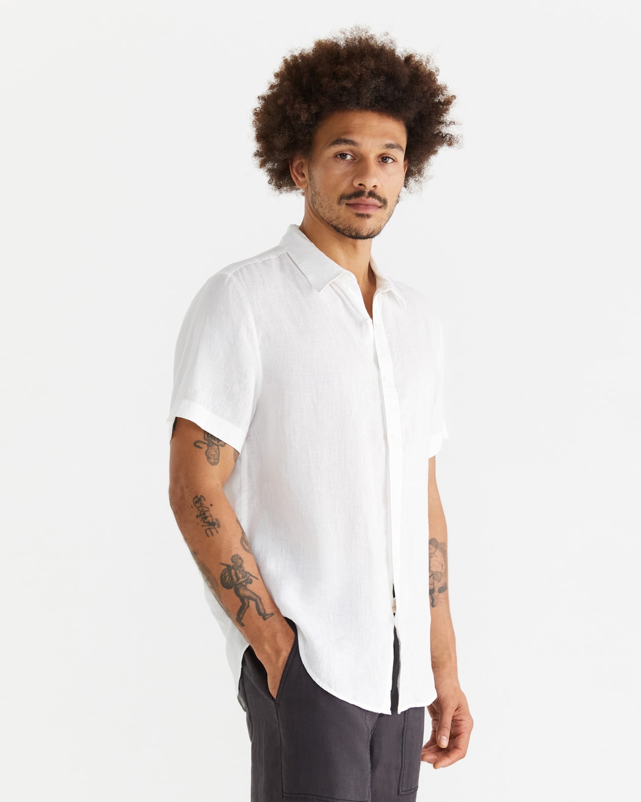 Short Sleeve Linen Shirt | JAG