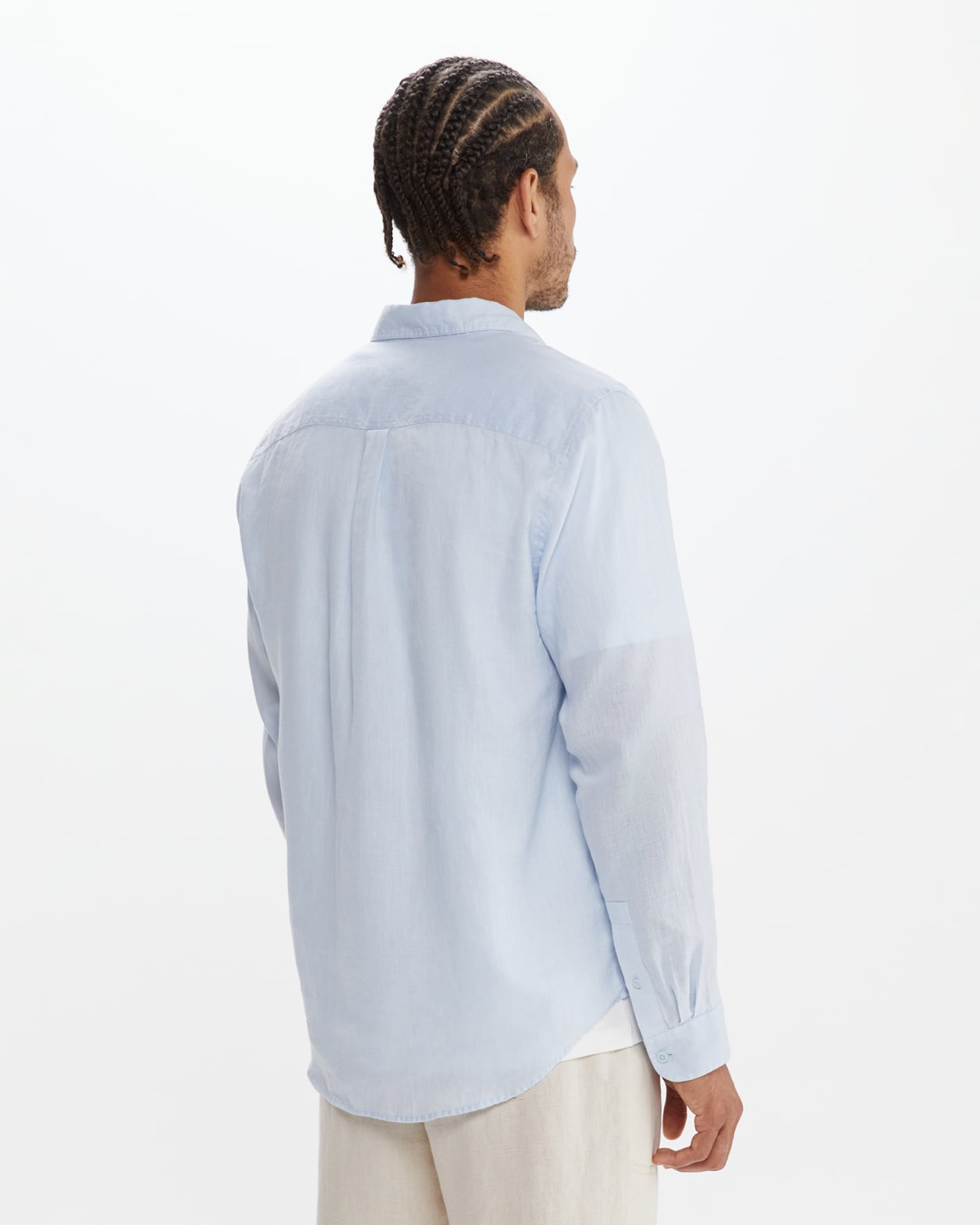 Hux Linen Shirt in SOFT BLUE