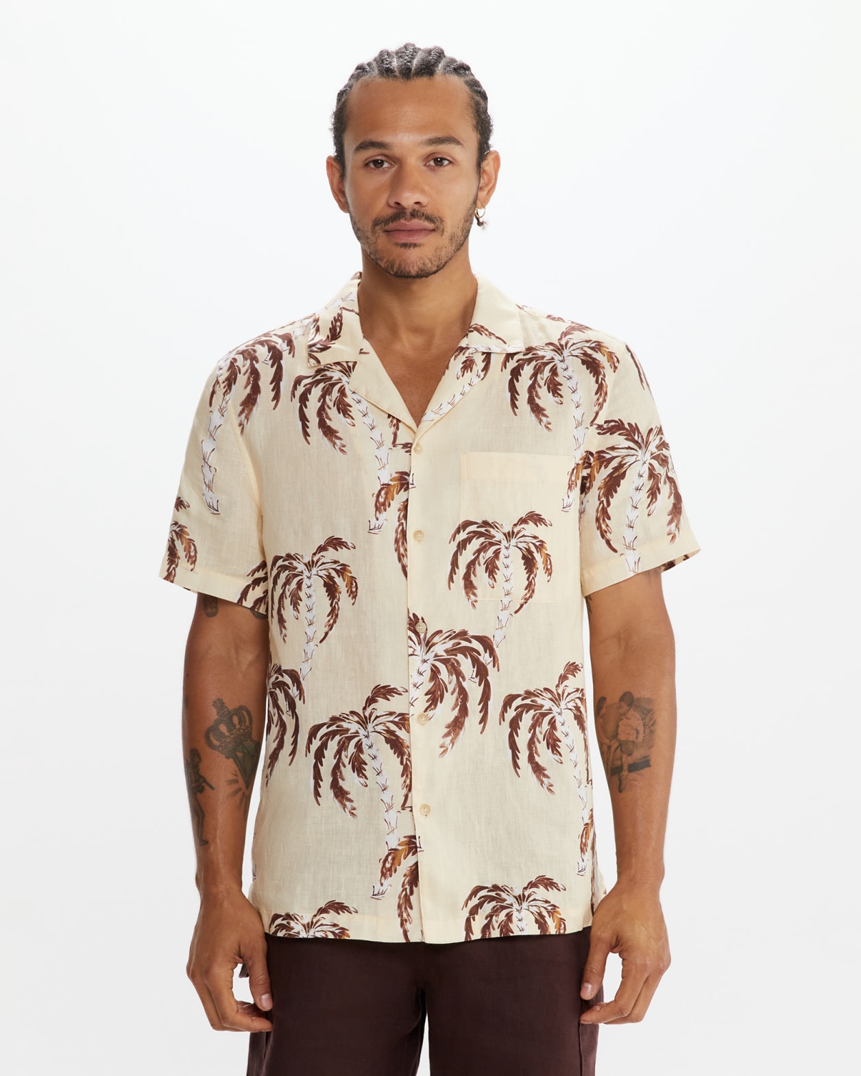 Andre Linen Wild Palm Shirt | JAG