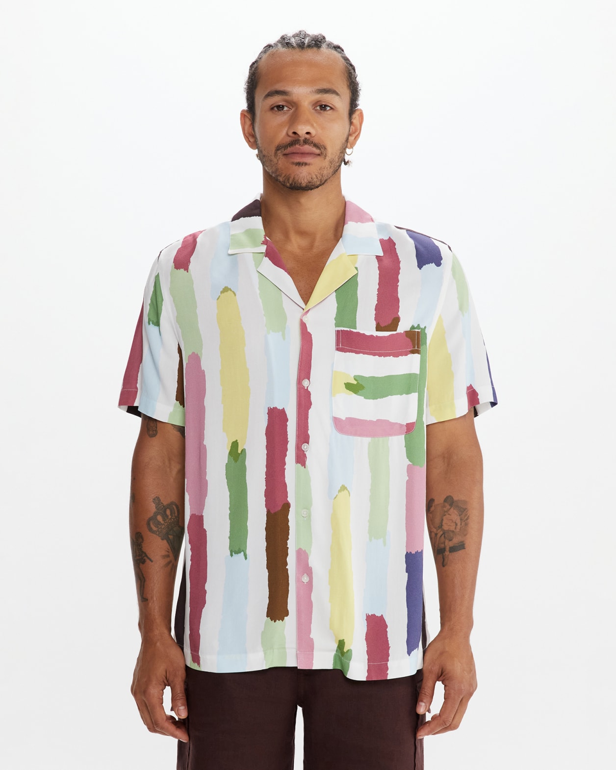 Andre Rayures Shirt in WHITE/MULTI