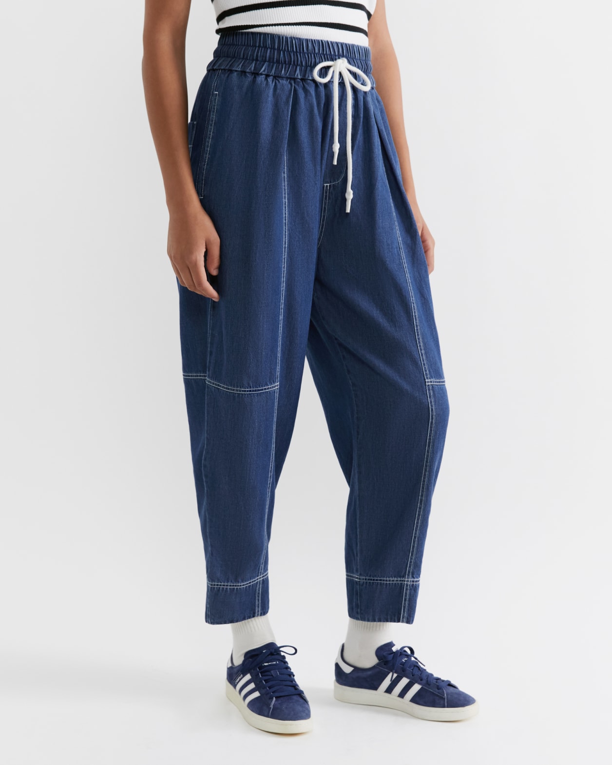 Nyra Relaxed Denim Pant in RAW WASH