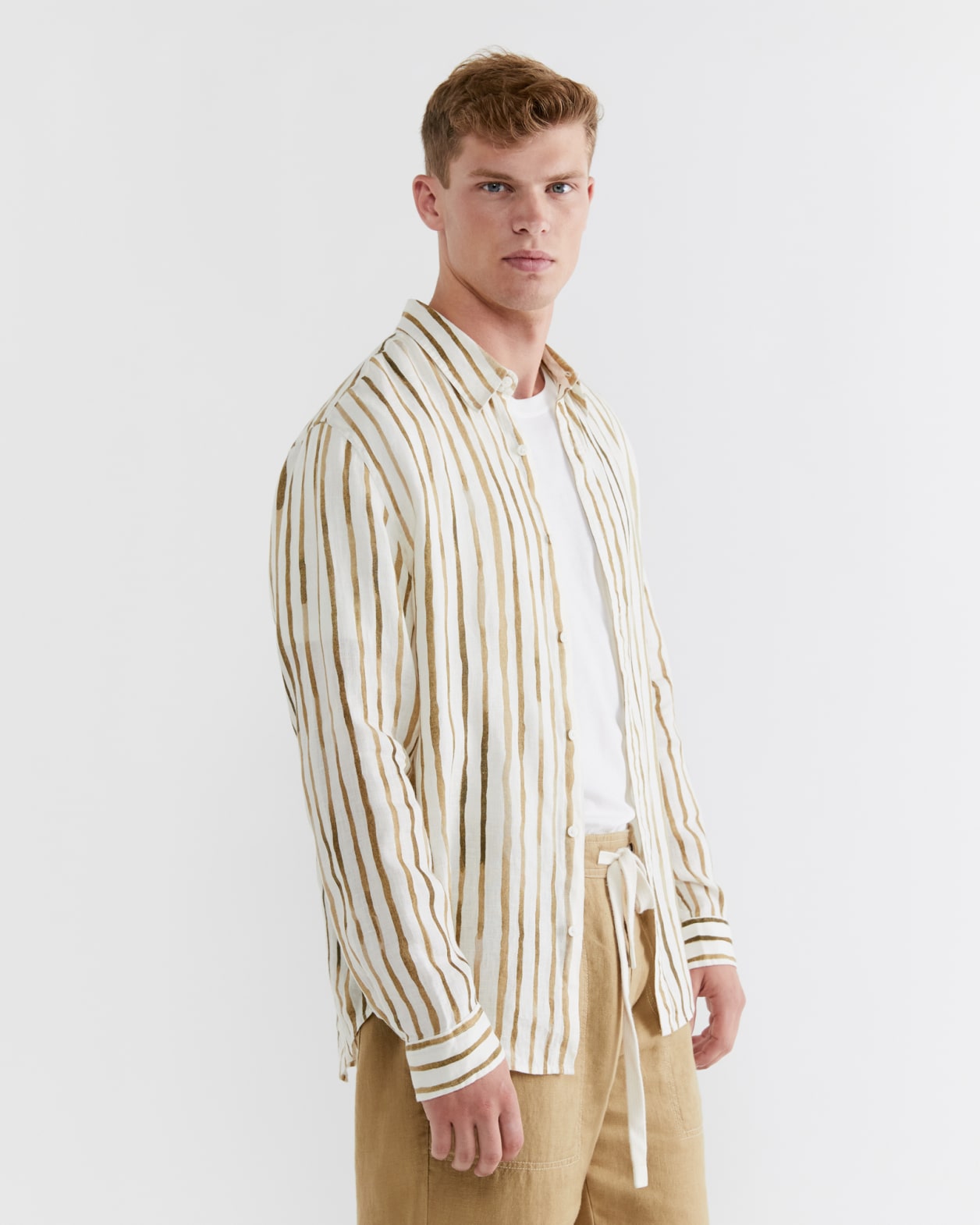 Hux Linen Riviere Shirt in ANTIQUE