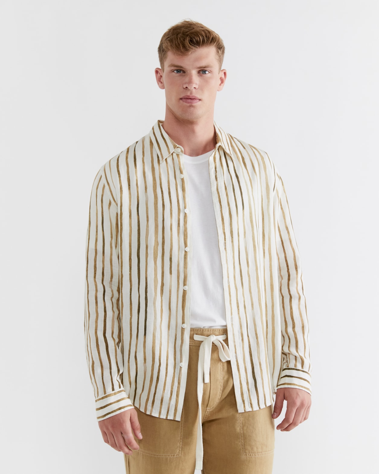 Hux Linen Riviere Shirt in ANTIQUE