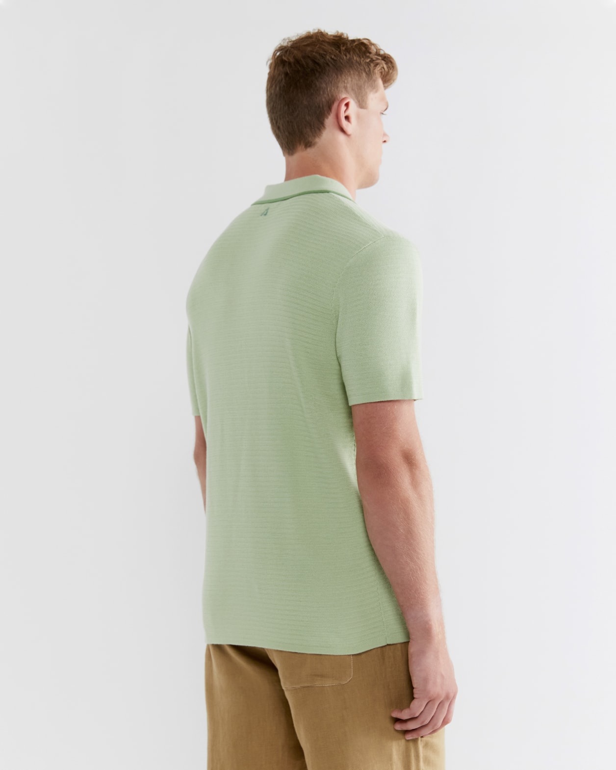 Spencer Knit Polo in SOFT GREEN