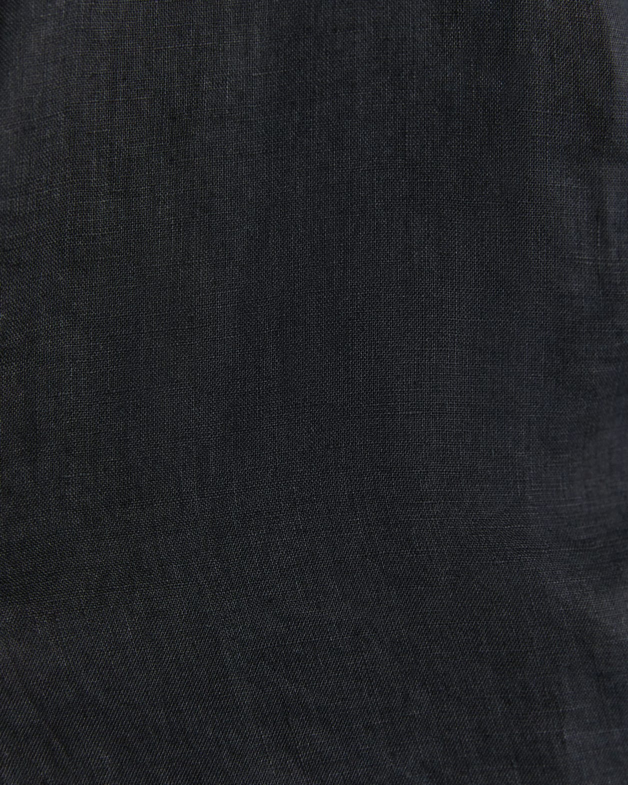 Cindy Linen Oversized Shirt in BLACK
