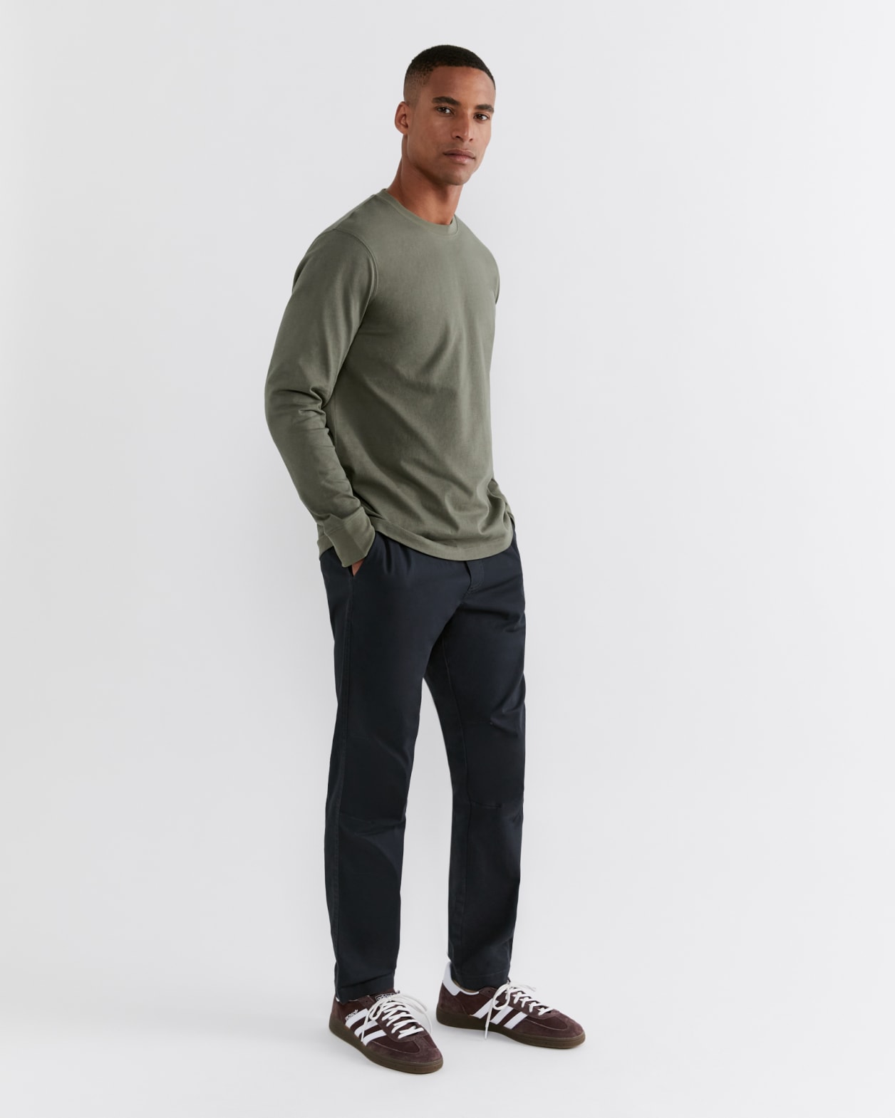 Knox Recycled Cotton Crew in MILITARY