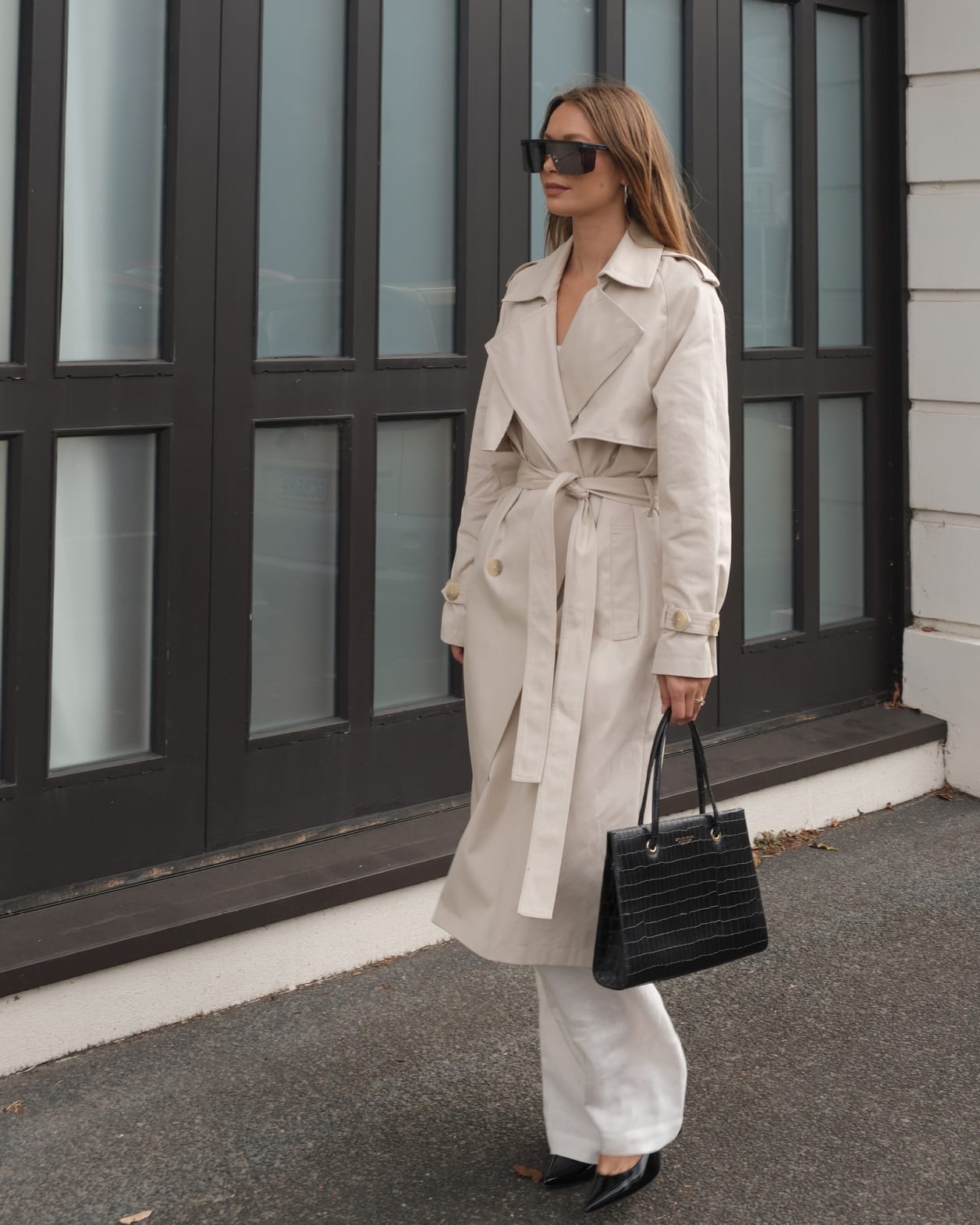 Layla Trench Coat in NATURAL
