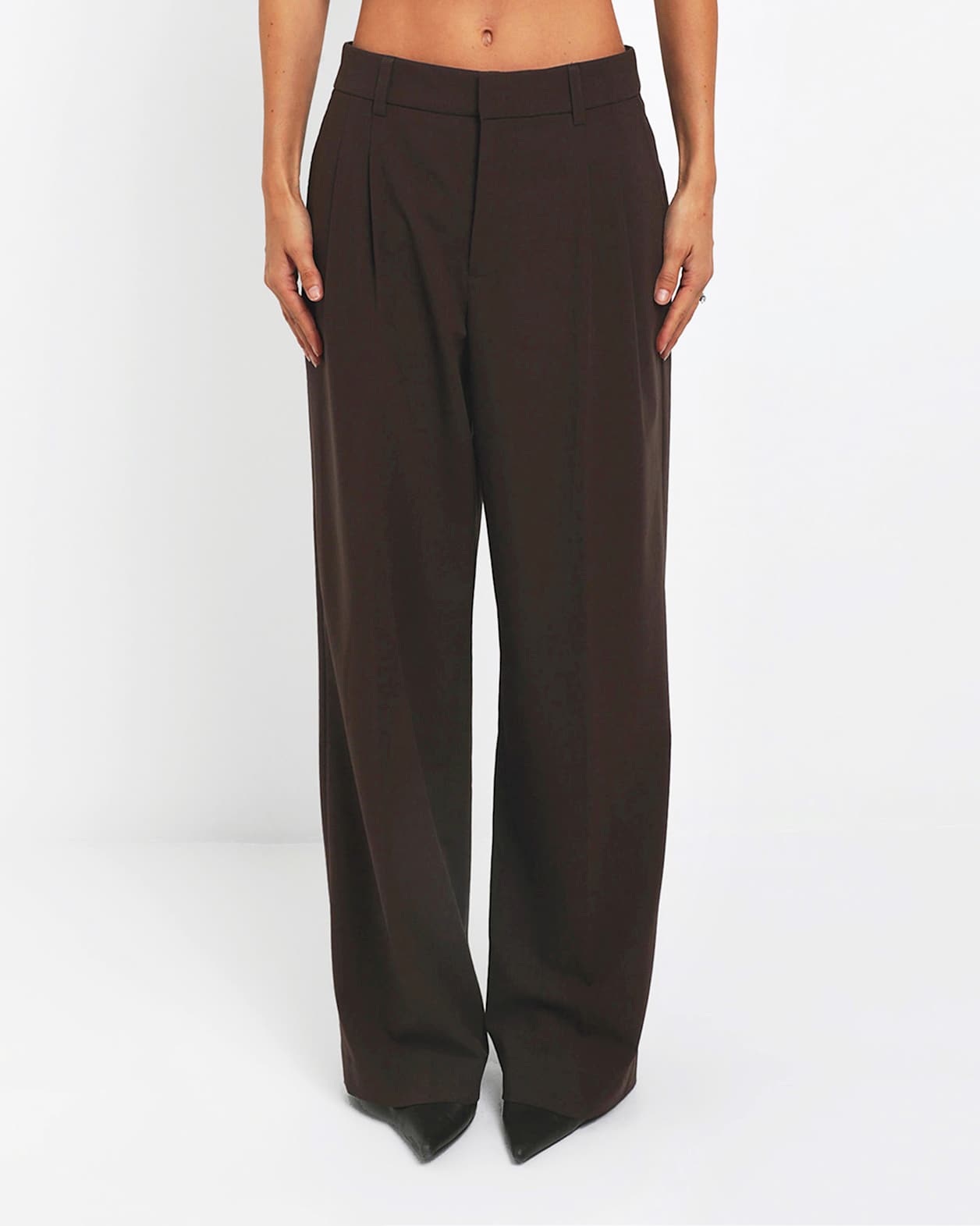 Rb X Jag Double Pleat Pant in DARK CHOCOLATE