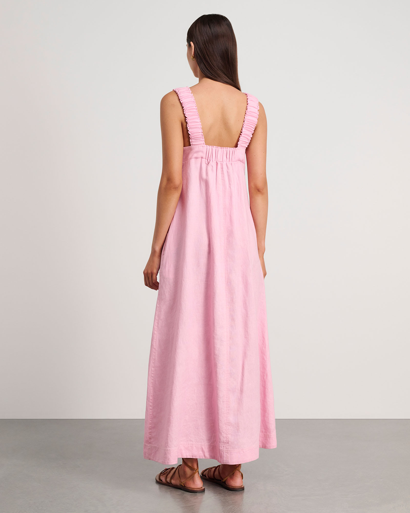 Kiki Elastic Strap Maxi Dress in Dusty Pink | JAG