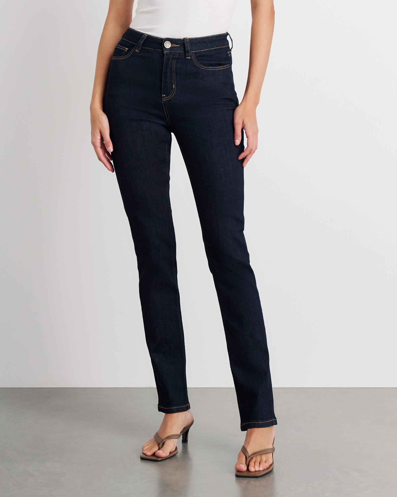 Bianca Slim Straight Jeans