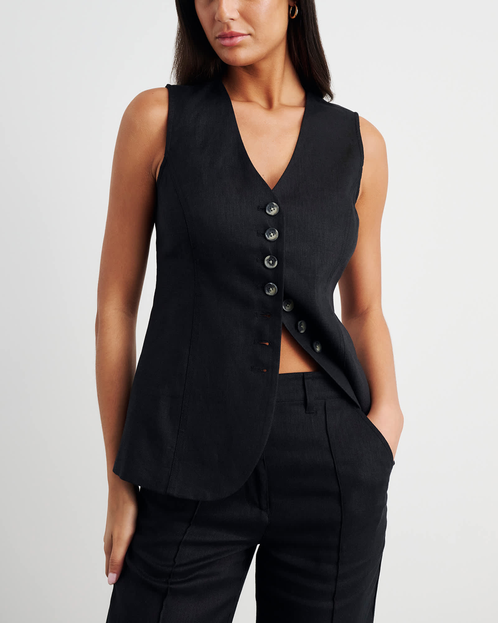 Kayla Linen Vest