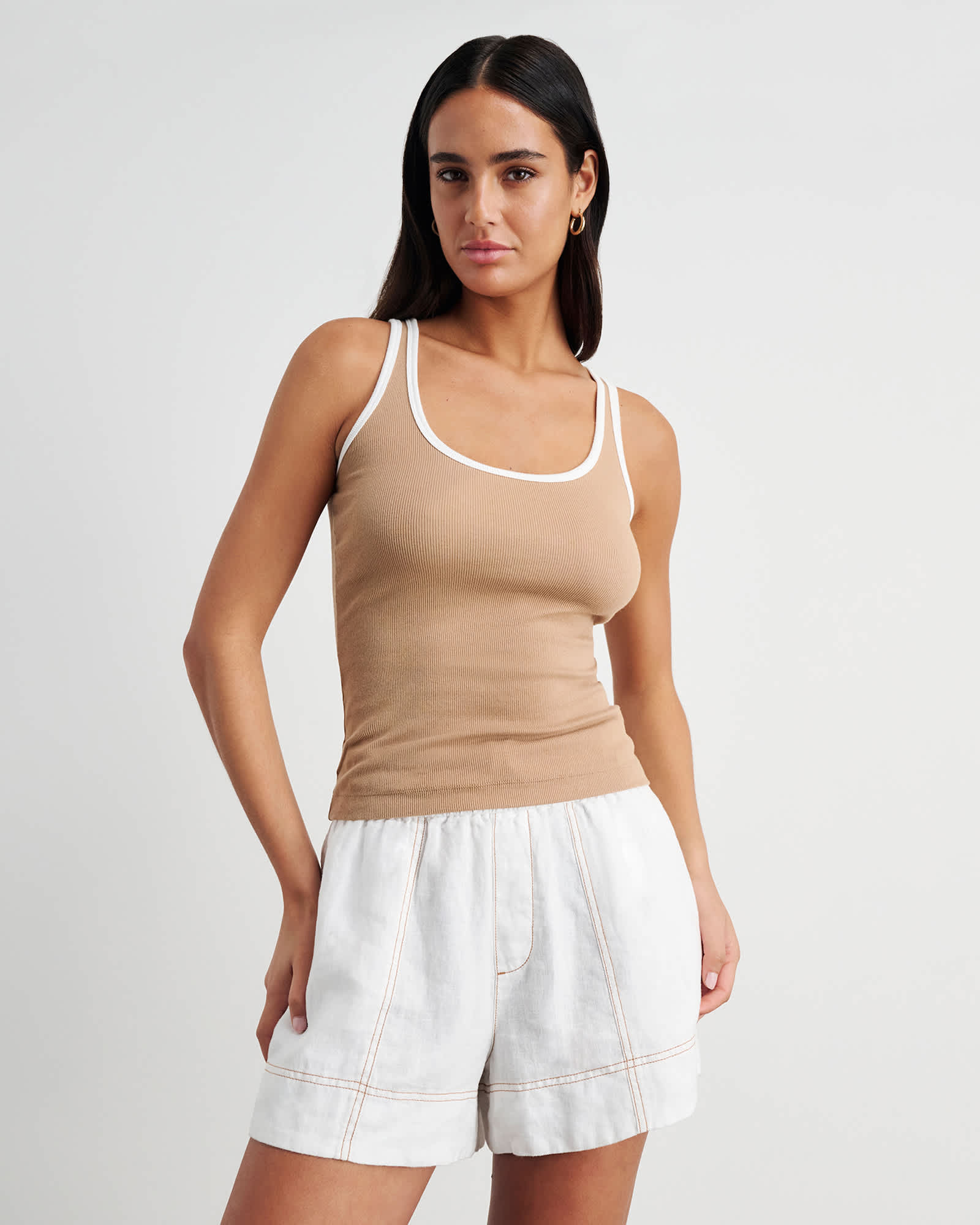 Kate Contrast Scoop Tank