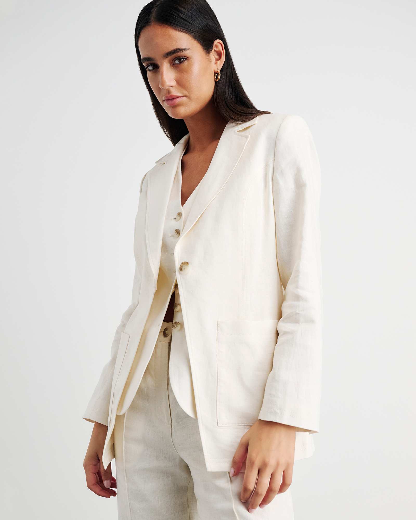 Kayla Linen Blazer