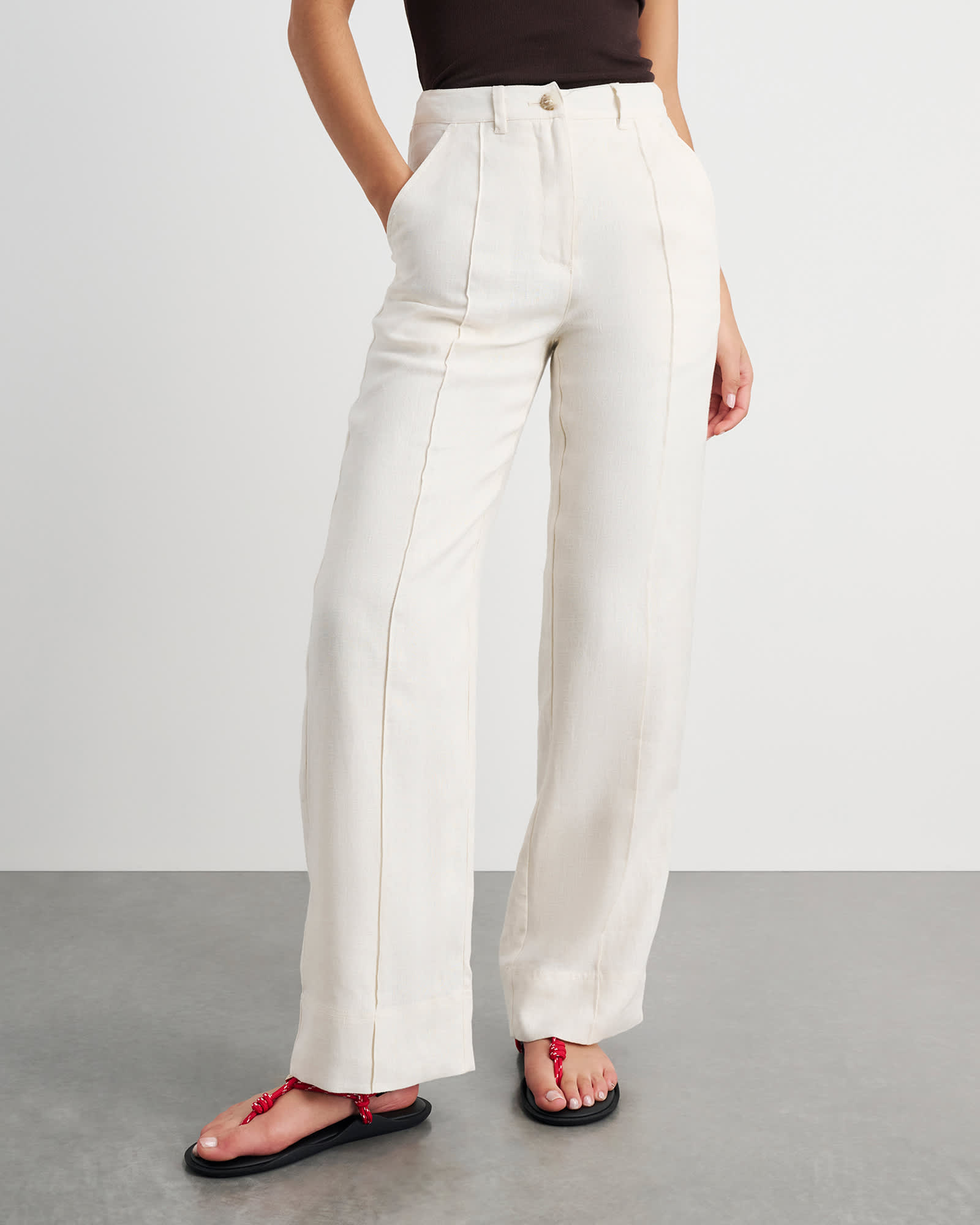 Kayla Linen Pintuck Pant