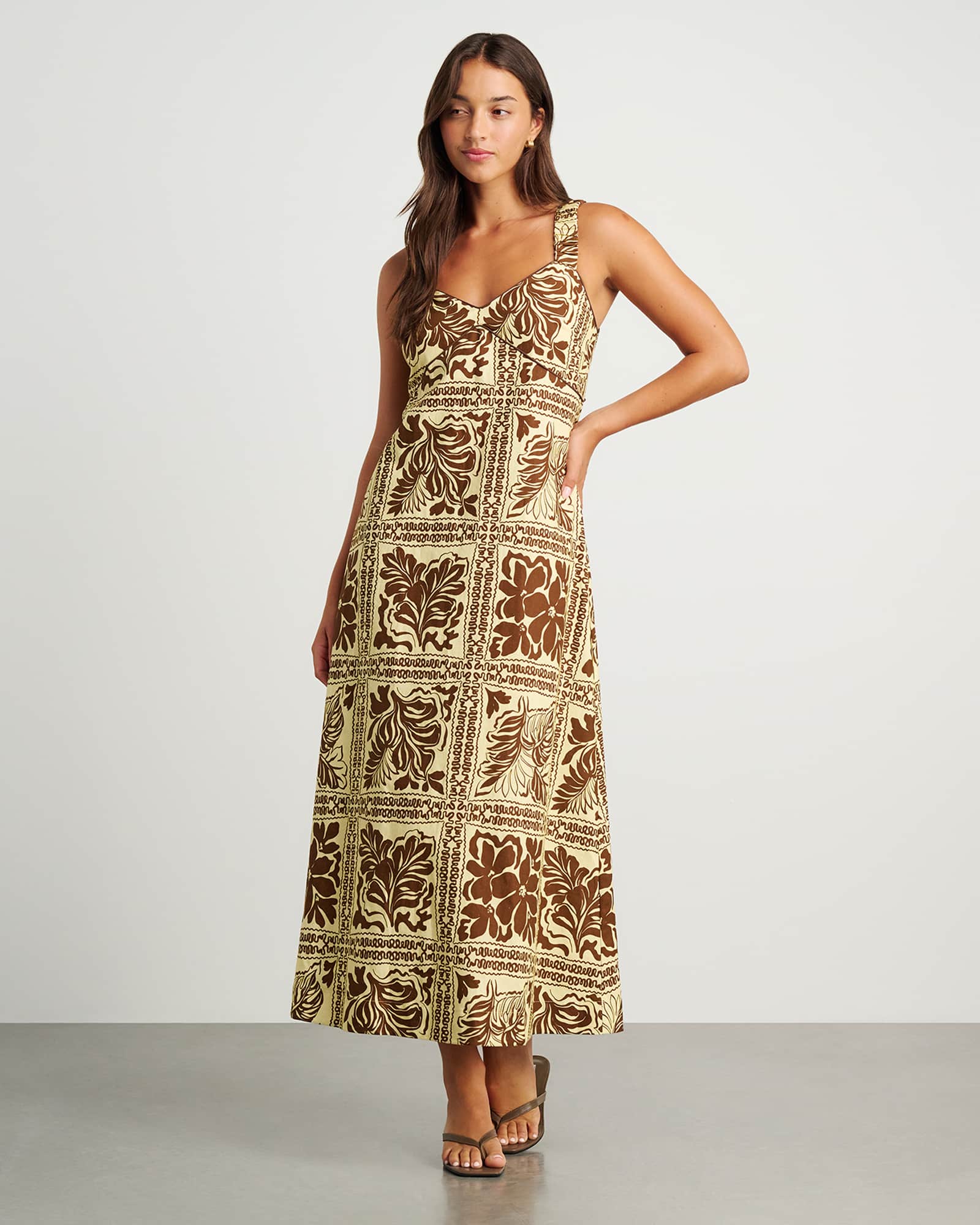 Botanica Linen Maxi Dress