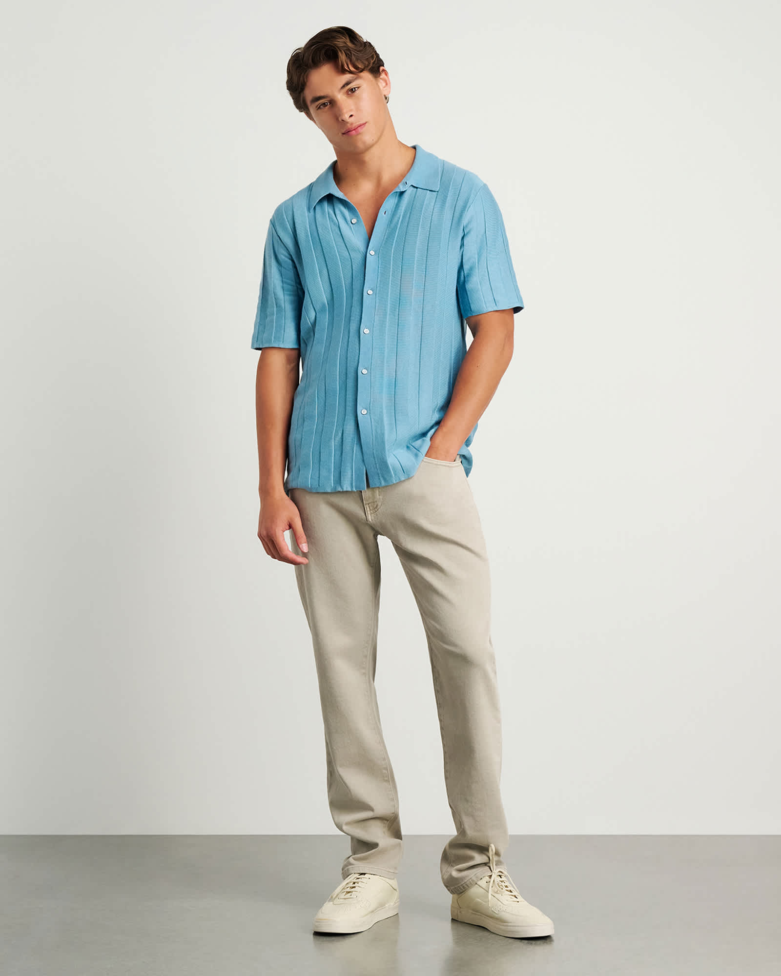 Spencer Button Thru Knit Shirt