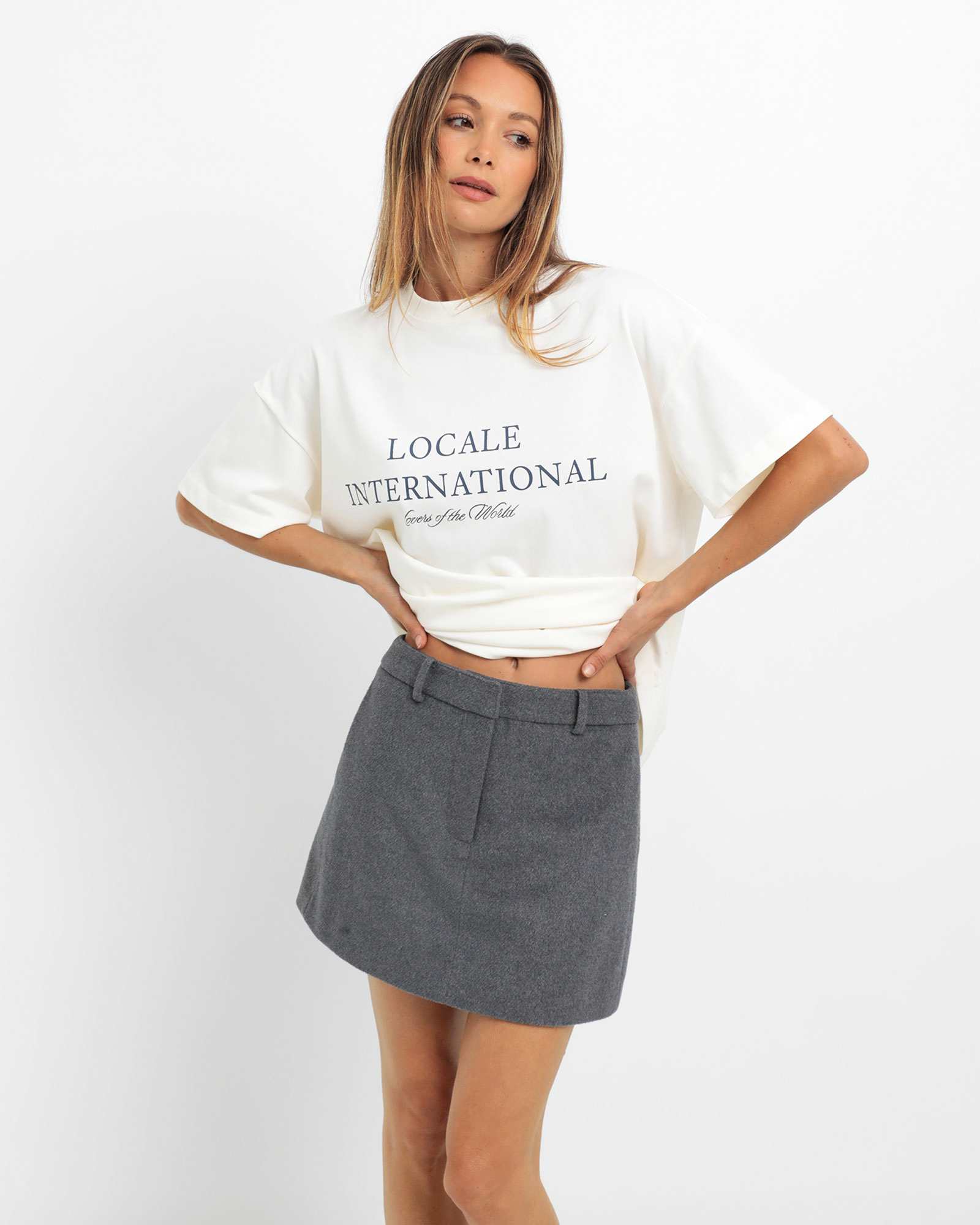 Rb X Jag Wool Blend Mini Skirt