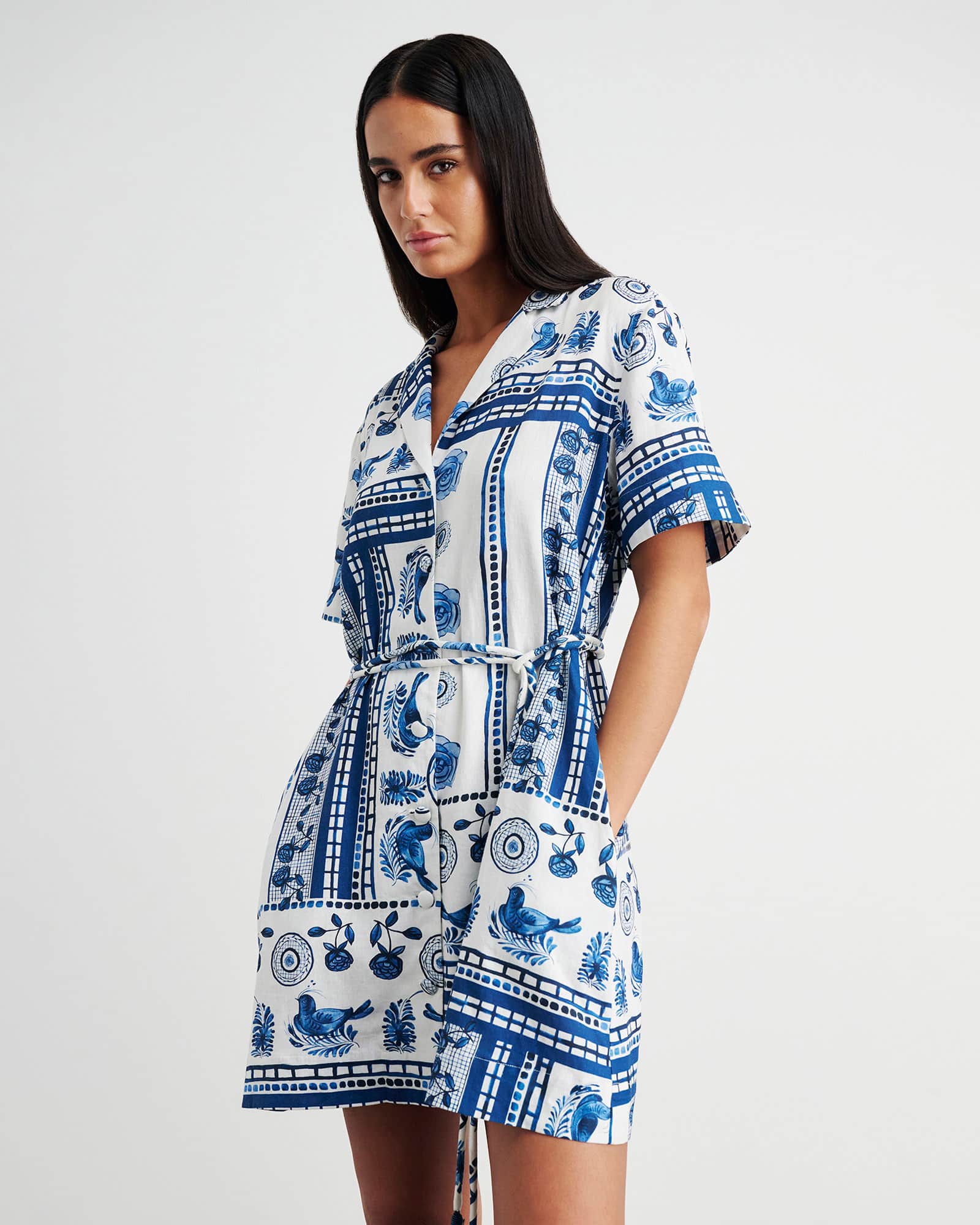 Lovebird Mini Shirt Dress