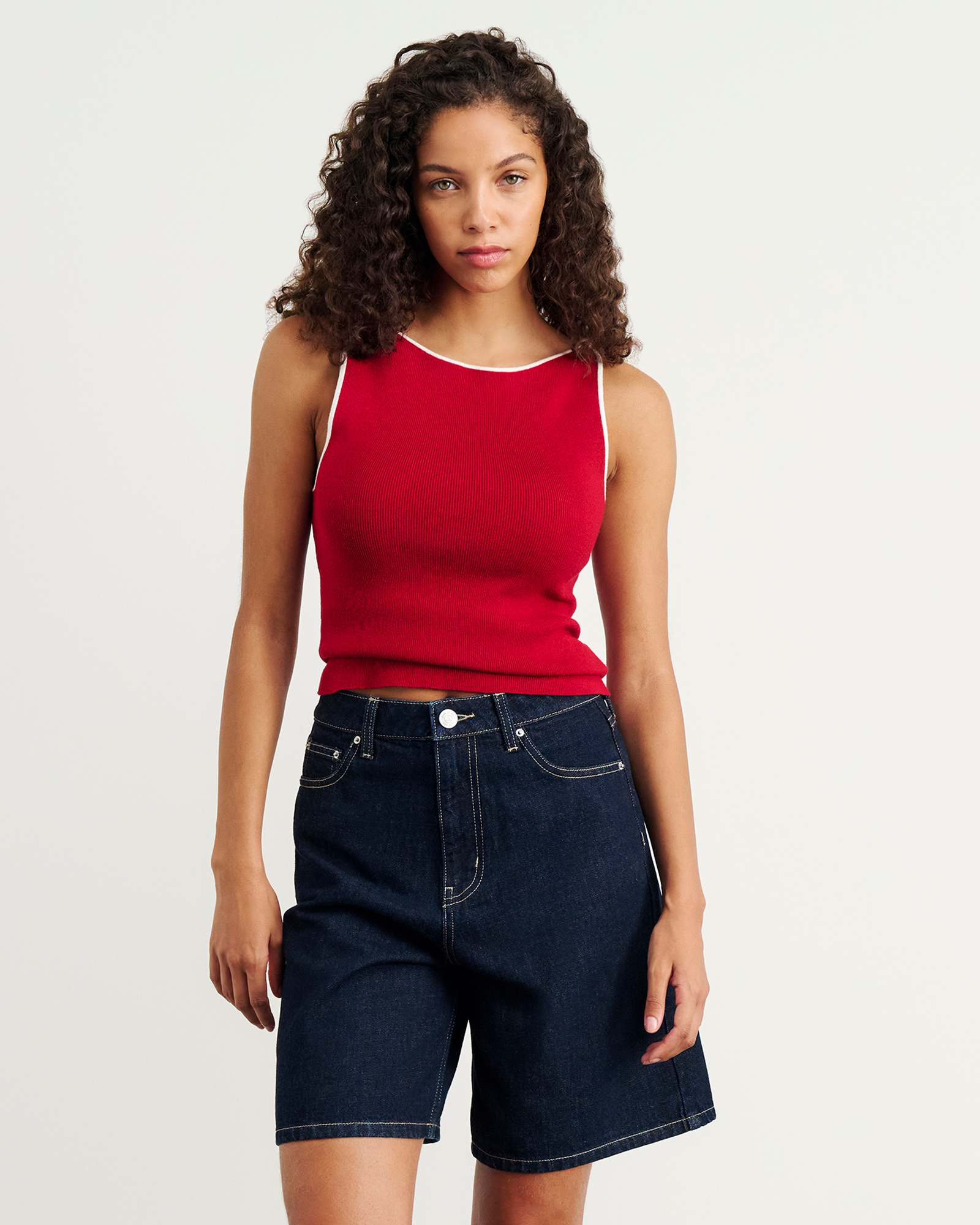 Lydia Contrast Knit Tank