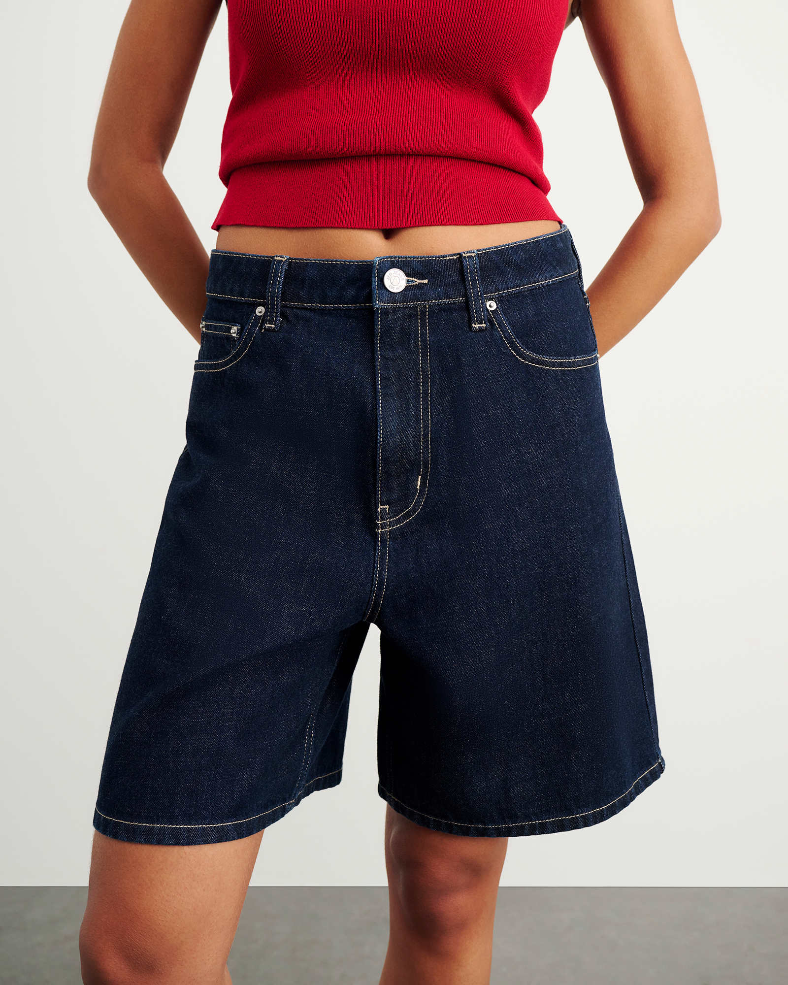 Cora Mid Rise Denim Jort
