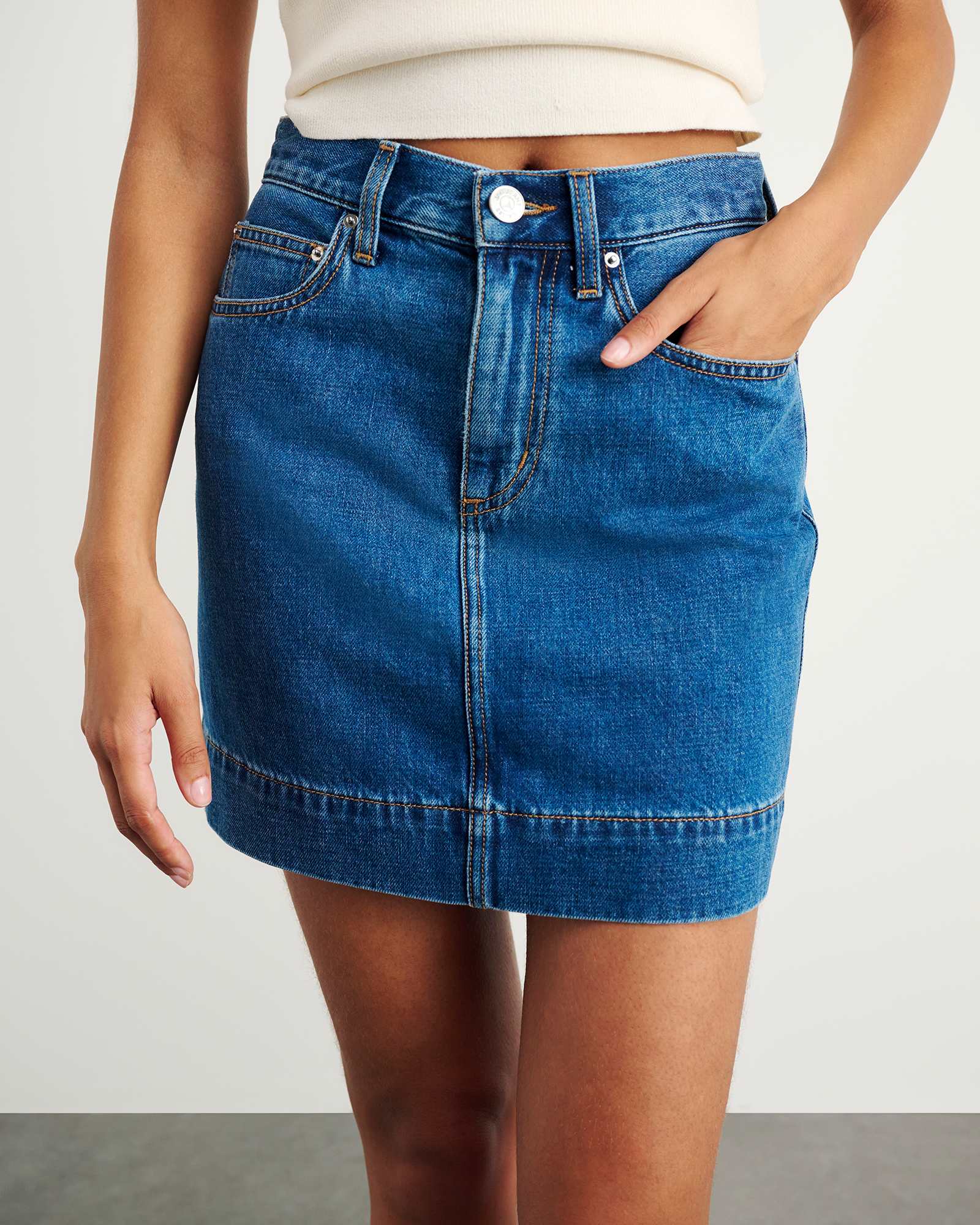 Cora Denim Mini Skirt