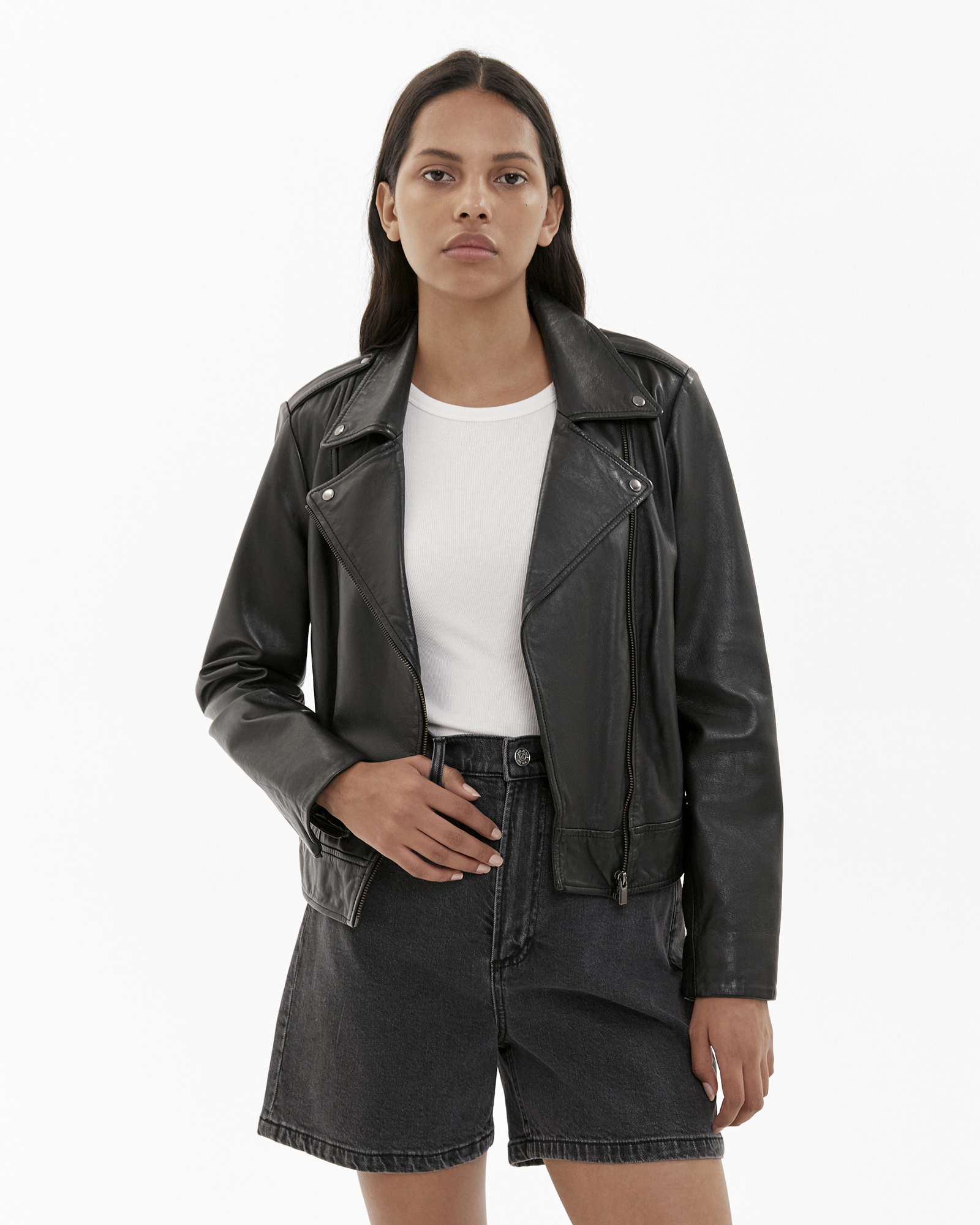 Alana Biker Leather Jacket | JAG