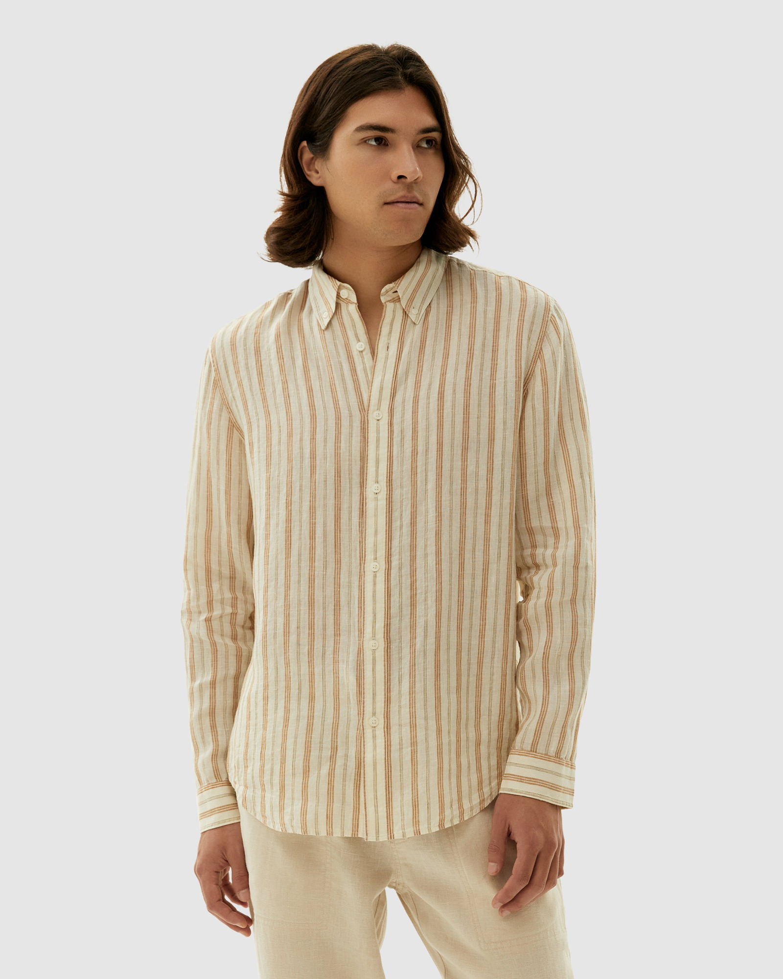 Classic Stripe Linen Shirt | JAG