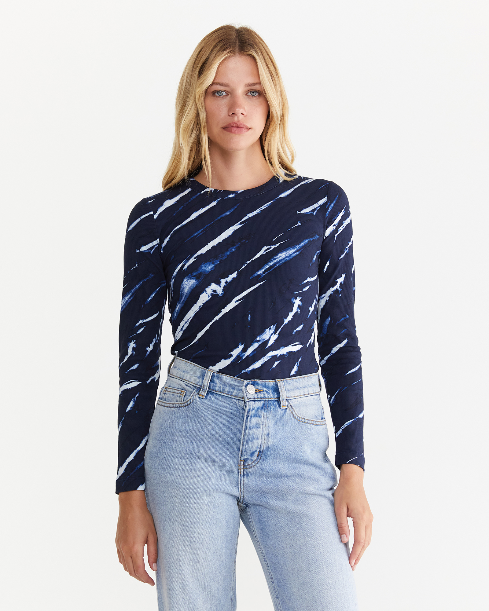 Long sleeve tie dye top sale