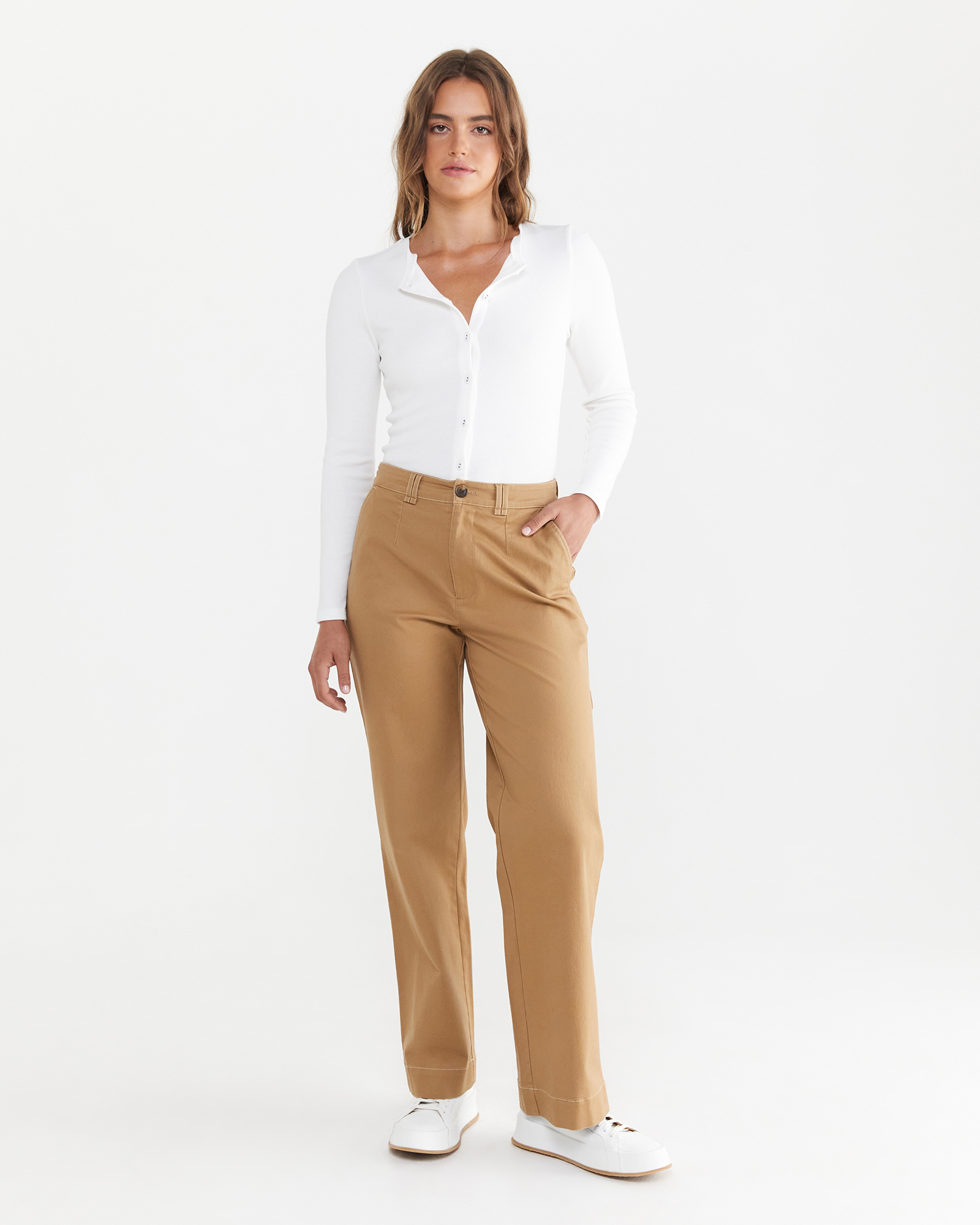 Women's twill hotsell khaki pants