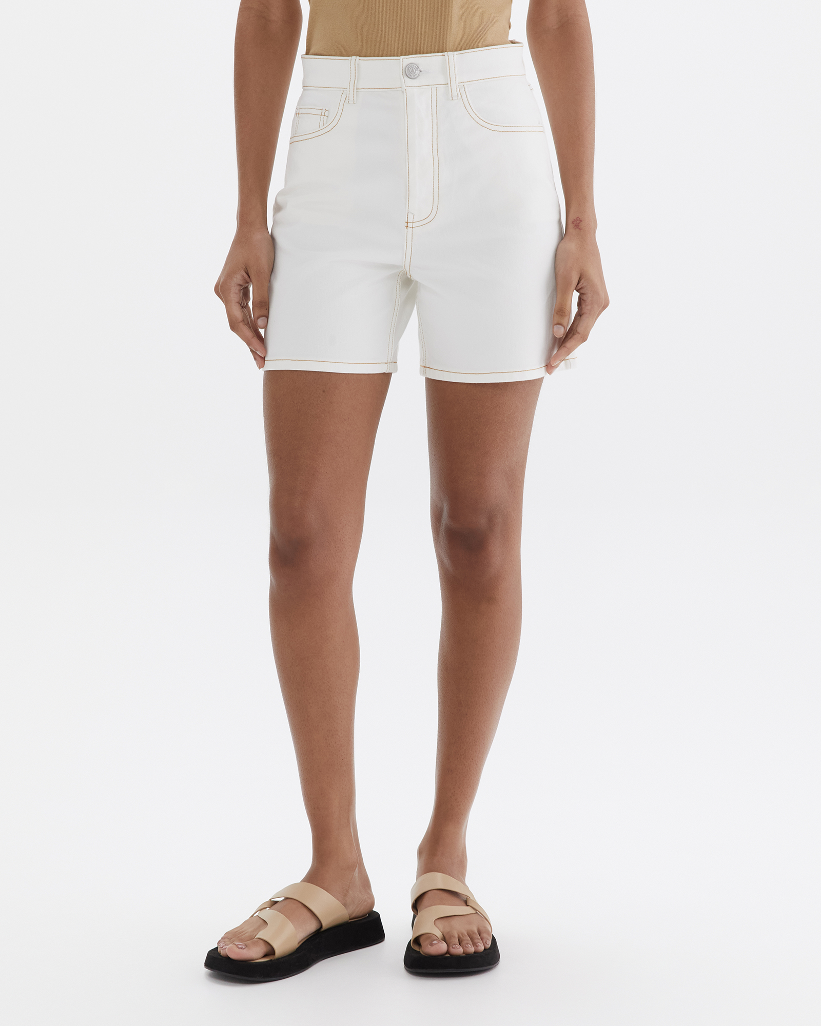 Womens white denim shorts outlet