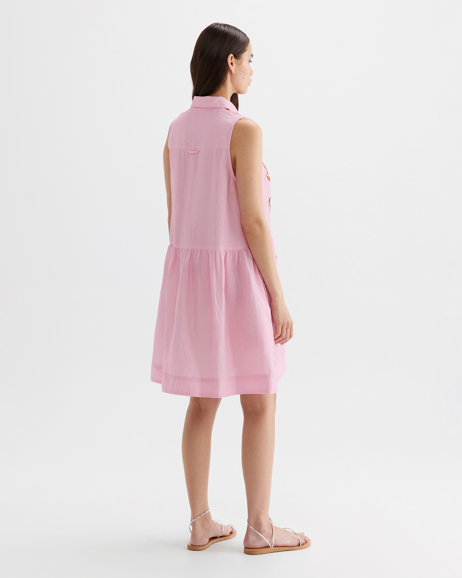 Linda Linen Palmier Shirt Dress JAG