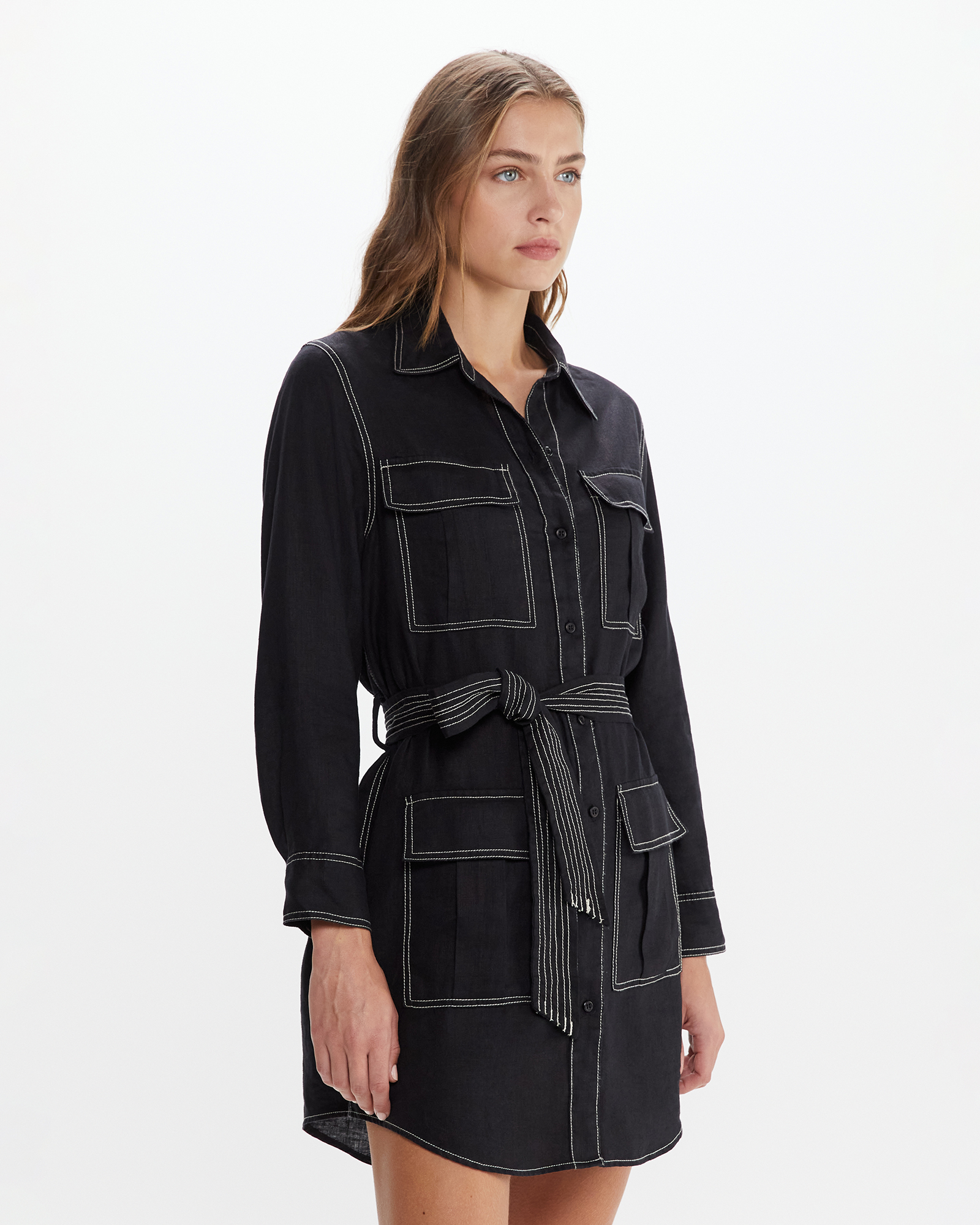 Utility Linen Shirt Dress JAG