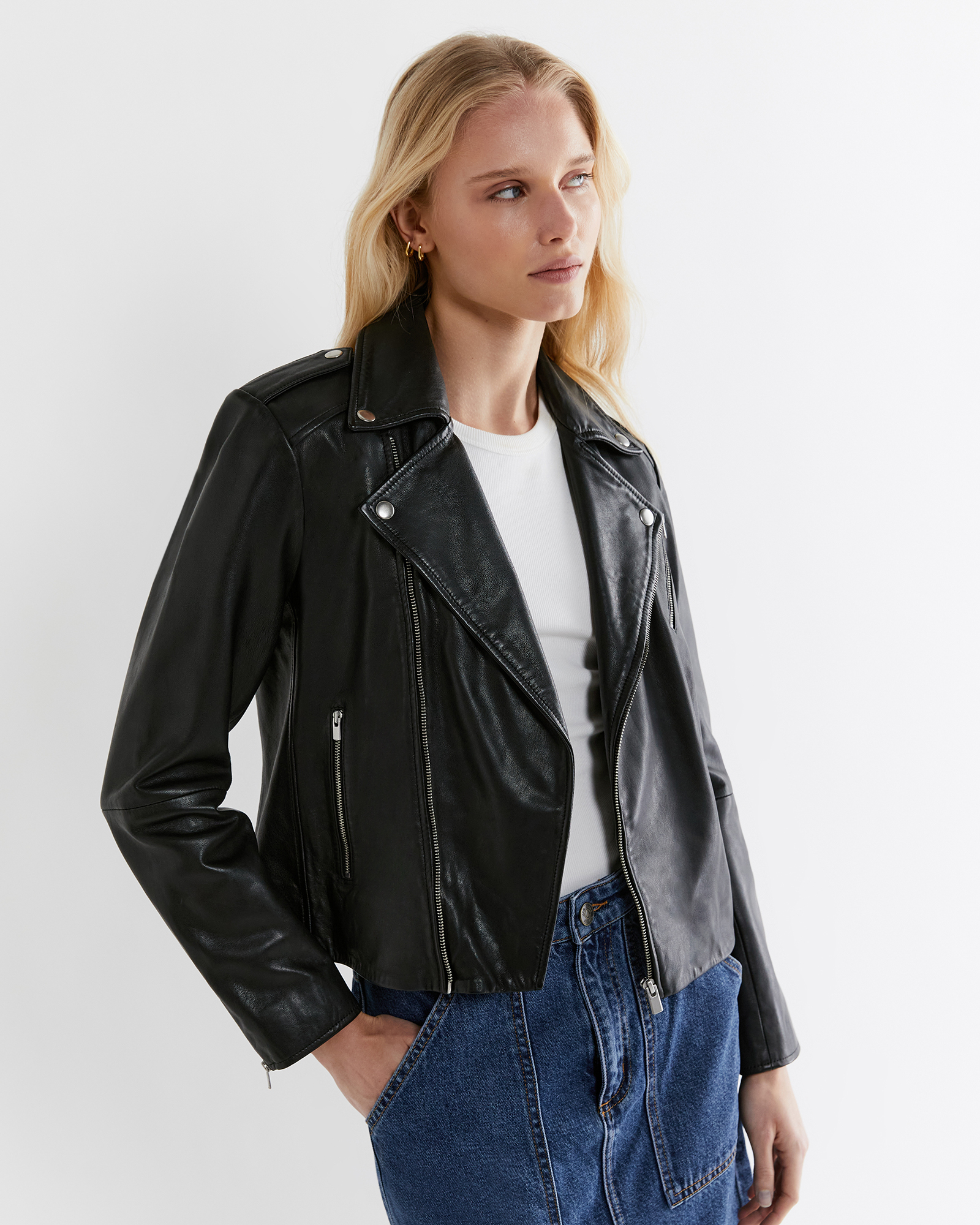 Leather Biker Jacket | JAG